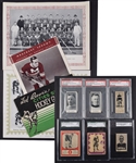 Pre-War Hockey Card and Memorabilia Collection with Sweet Caporal and CCM Photos Plus O-Pee-Chee, Dominion Chocolate, Paulins Candy, Canadian Chewing Gum and Maple Crispette Hockey Cards