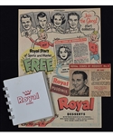 1950-52 Royal Desserts Hockey Card #4 Sid Abel, Royal Stars Album and Magazine Ad