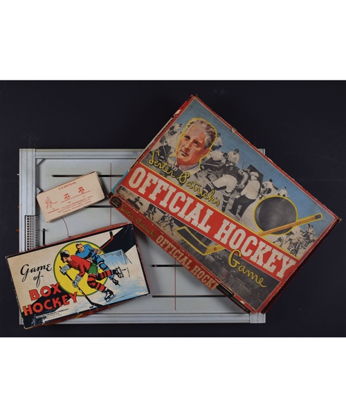 Milton Bradley 1937 Hockey Game, 1940s Lester Patrick Hockey Board Game and Scarce Aristopel Table Top Hockey Game