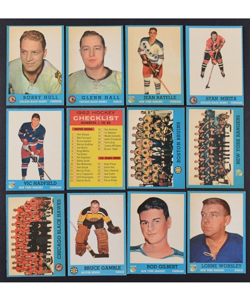 1962-63 Topps Hockey Complete 66-Card Set