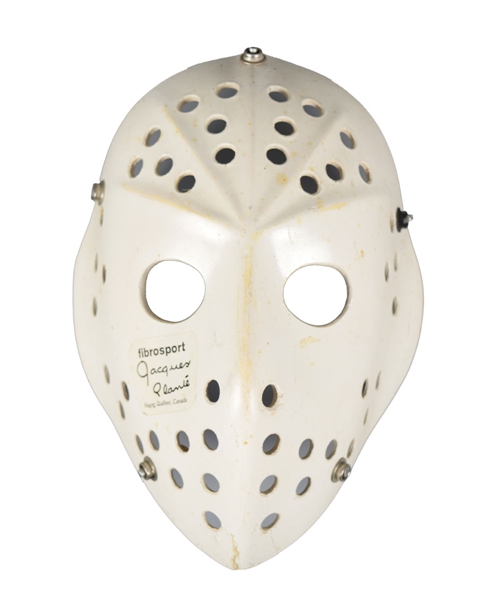 Vintage 1970s Fibrosport Pro-Style Fiberglass Goalie Mask - Jacques Plantes Company!