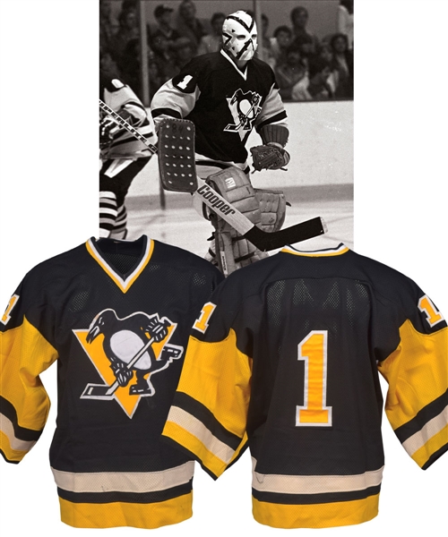 Denis Herrons 1982-83 Pittsburgh Penguins Game-Worn Jersey with LOA
