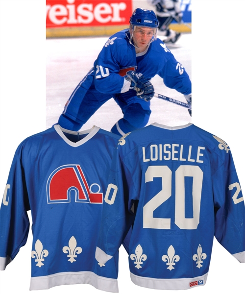 Claude Loiselles 1989-90 Quebec Nordiques Game-Worn Jersey - Photo-Matched!