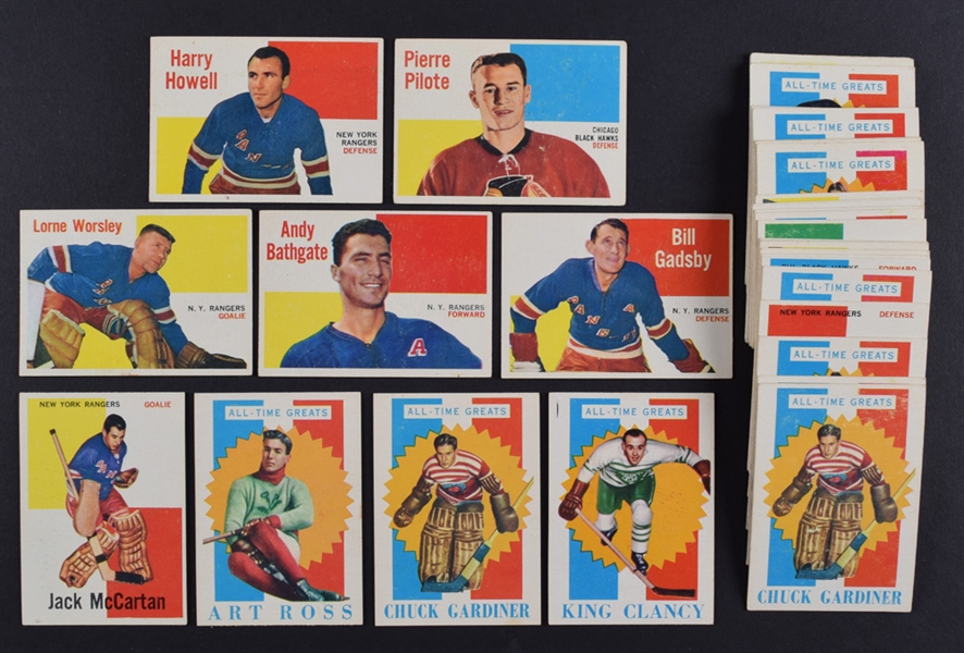 1960-61 Topps Hockey Starter Set (45/66) + Extras (2)