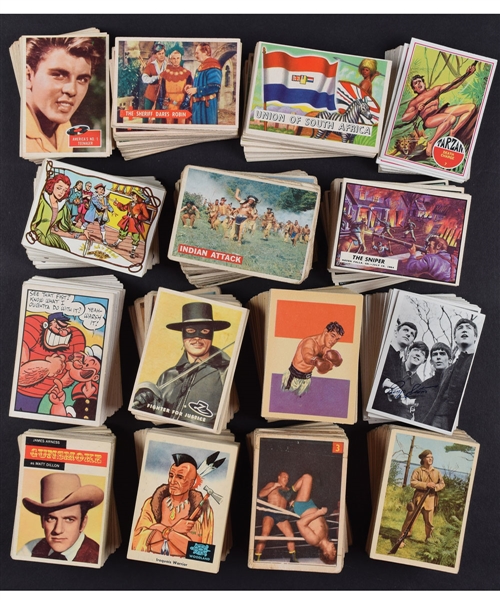Massive Vintage Non-Sport Card Collection of Approx. 1500 with 1958 Zorro, 1958 TV Westerns, 1959 Fleer Indian Trading Cards, 1961 Fleer Pirates, 1962 Civil War News, 1966 Tarzan and Much More