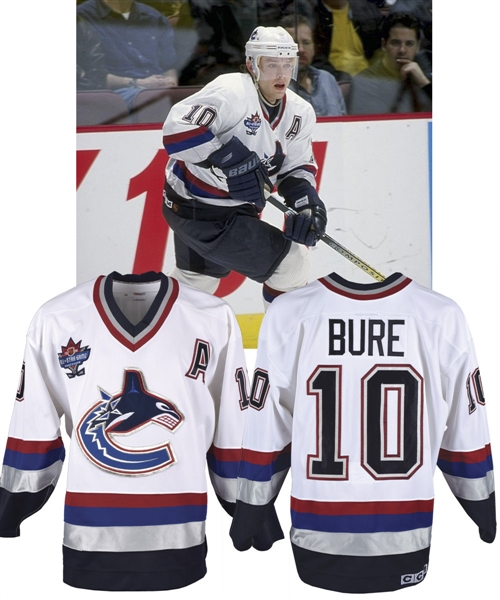 Pavel Bures 1997-98 Vancouver Canucks Game-Worn Jersey with LOA - 51-Goal Season!