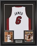 LeBron James Signed Miami Heat Jersey Framed Display (42 1/2" x 34 1/2") with JSA LOA