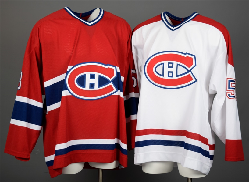 Cory Urquharts 2006-07 Montreal Canadiens Game-Issued Home and Away Jerseys with Team LOAs