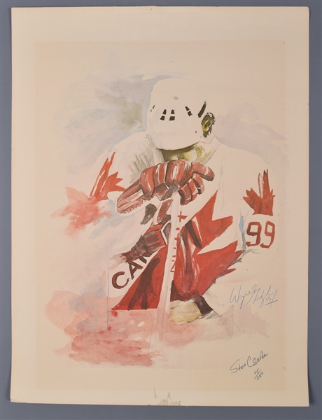 Wayne Gretzky "1984 Canada Cup" Signed Limited-Edition Lithograph (24” x 18”) by Steven Csorba #65/250 with LOA