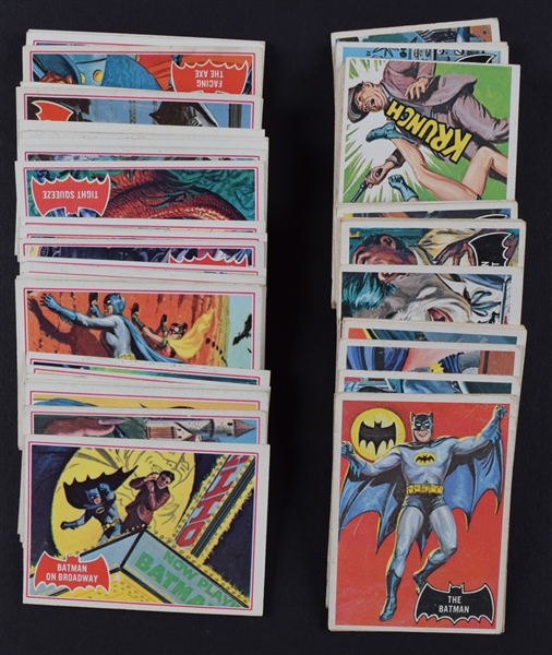 1966 O-Pee-Chee Batman "Black Bat" Complete 55-Card Set and "Red Bat" Complete 44-Card Set