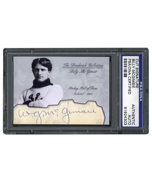 Deceased HOFer William "Billie" McGimsie Signed Custom Card - PSA/DNA Certified