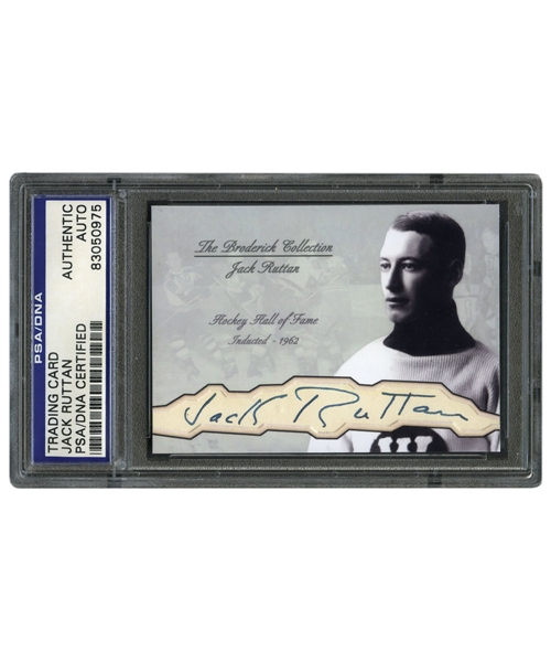 Deceased HOFer Jack Ruttan Signed Custom Card - PSA/DNA Certified