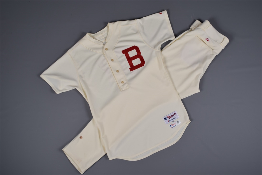 David Hales 2014 Atlanta Braves Turn Back the Clock Night "1914 Boston Braves" Game-Worn Jersey and Pants - MLB Authenticated 