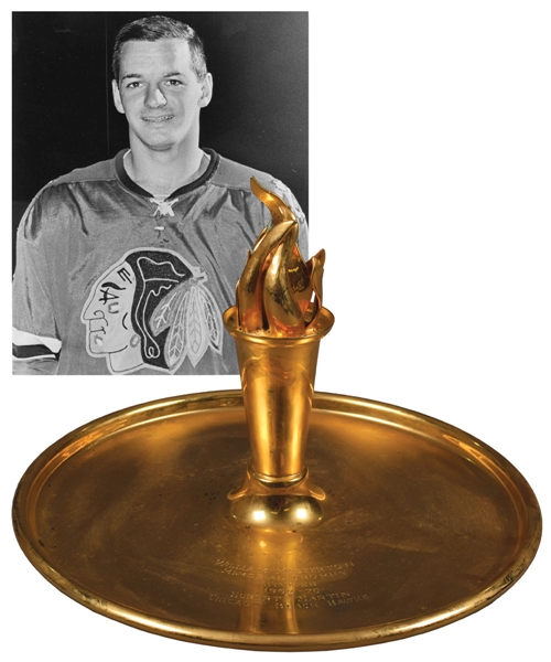 Hubert "Pit" Martins 1969-70 Chicago Black Hawks William Masterton Memorial Trophy with LOA