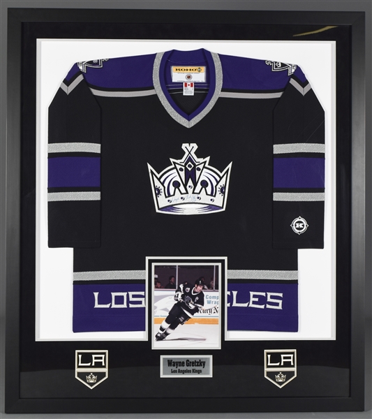 Wayne Gretzky Signed Los Angeles Kings Framed Jersey Display with JSA LOA (47” x 42”)