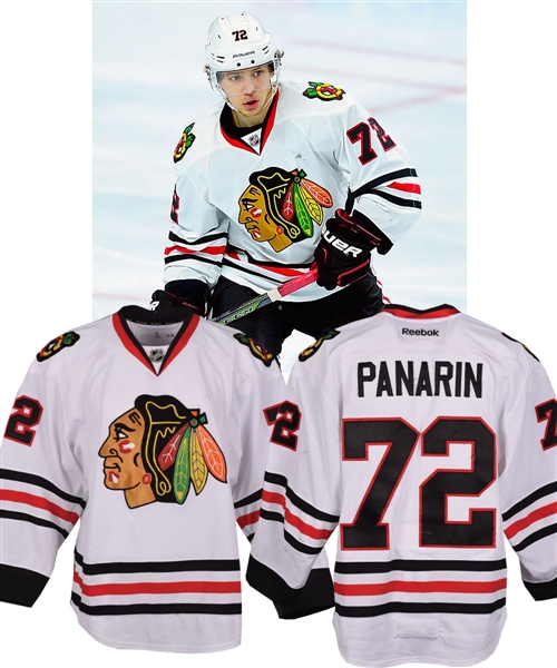 Artemi Panarins 2015-16 Chicago Black Hawks Game-Worn Rookie Season Jersey with Team LOA - Photo-Matched! - Calder Memorial Trophy Winner!