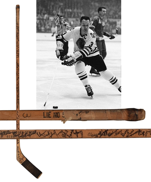 Pierre Pilotes 1965-66 Chicago Black Hawks Northland Team-Signed Game-Used Stick