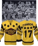 George Gosselins 1958 World Championships Whitby Dunlops Team Canada Game-Worn Wool Jersey - World Champions!
