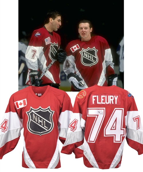 Theoren Fleurys 1998 NHL All-Star Game North America All-Stars Signed Game-Worn Jersey