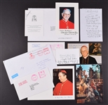 Collection of 10 Catholic Church Cardinals Signatures Including Miloslav Vlk, Marco Ce, Cormac Murphy-OConnor, Carlo Maria Martini and Others