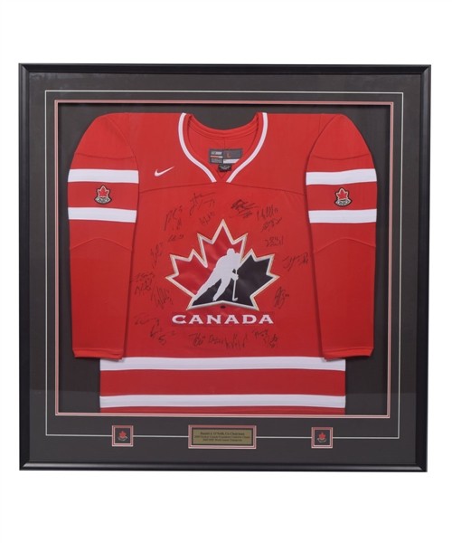 Team Canada 2009 IIHF World Junior Championships Team-Signed Framed Jersey Display - Gold Medal Champs!
