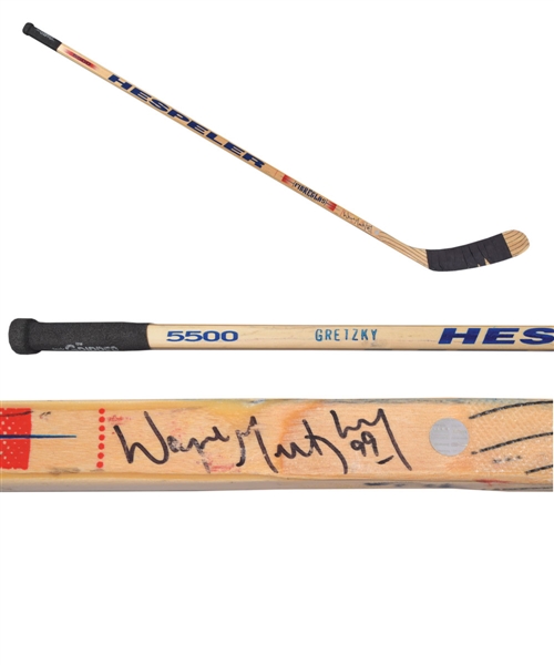 Wayne Gretzky’s 1997-98 New York Rangers Signed Hespeler Game-Used Stick