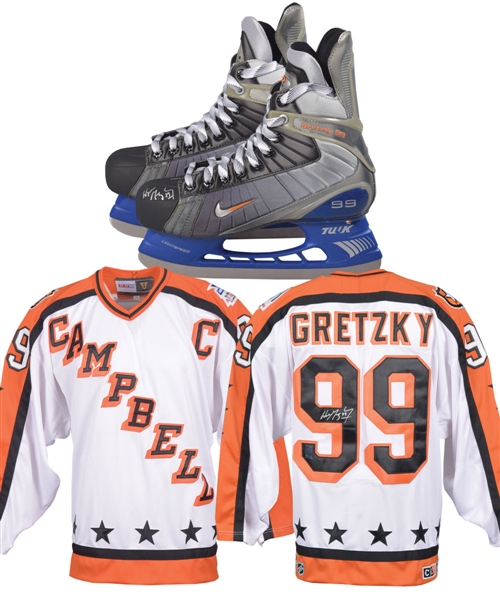 Wayne Gretzky Signed 1988 All-Star Game Jersey and 2003 Heritage Classic Game Signed Limited-Edition Nike V12 Skates #58/99 both with WGA COAs