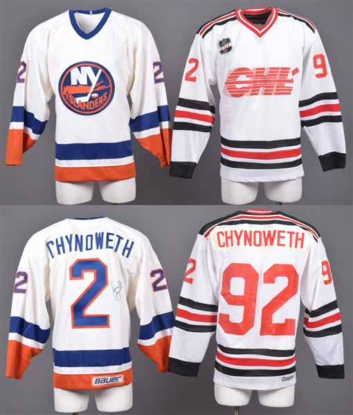 Ed Chynoweths Team Canada, OHL and WHL Hockey Jersey Collection of 4 from Family with LOA