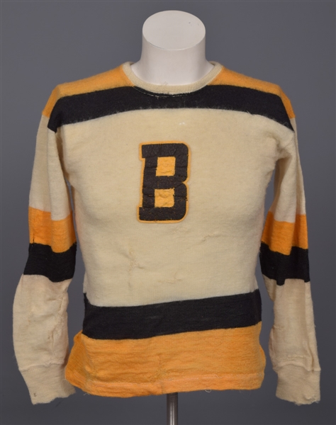 Wolseley Hockey Club Circa 1948-49 Game-Worn Jersey (Boston Bruins Look-Alike Jersey)