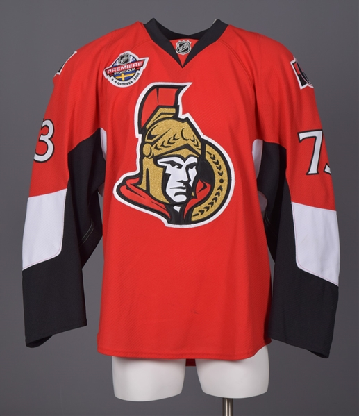 Jarkko Ruutus 2008-09 Ottawa Senators "NHL Premiere Stockholm" Game-Worn Jersey with Team LOA