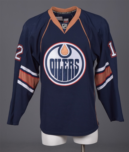 Robert Nilssons 2007-08 Edmonton Oilers Game-Worn Jersey with Team LOA