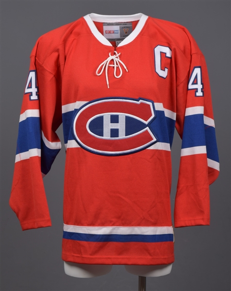 Jean Beliveau Signed Montreal Canadiens "CCM Vintage 1967" Captains Jersey