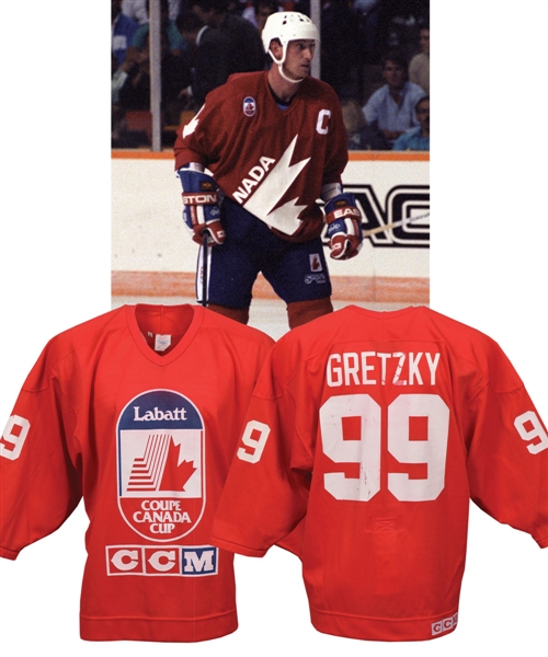Wayne Gretzkys 1991 Canada Cup Team Canada Practice-Worn Jersey with COA