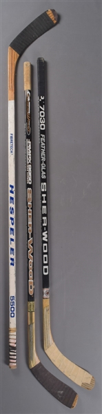 All-Star Defencemen Ray Bourques, Paul Coffeys and Kevin Hatchers Game-Used Sticks