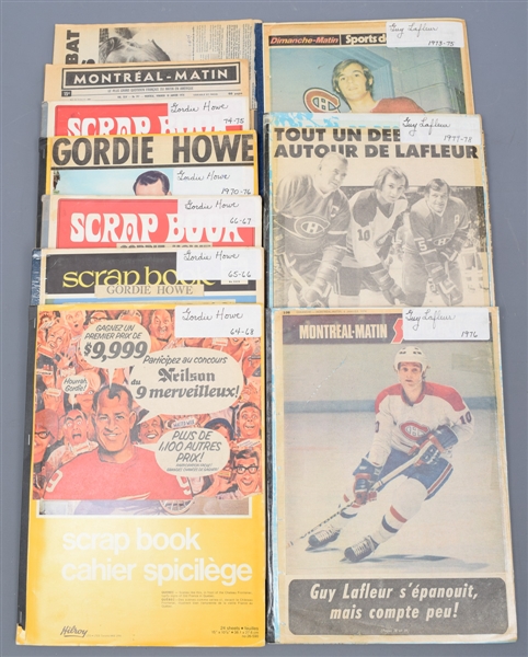 Vintage 1950s/1970s Hockey and Other Sports Scrapbook Collection of 21