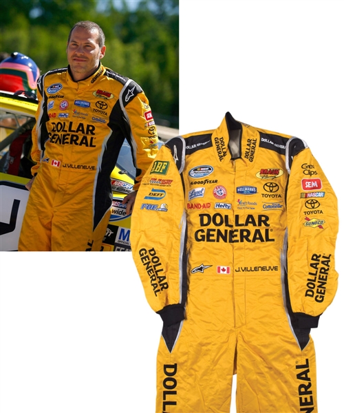 Jacques Villeneuve’s 2010 NASCAR Nationwide Series Braun Racing Toyota Race-Worn Suit with His Signed LOA