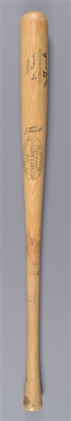 Jim French’s 1960s Washington Senators Signed Louisville Slugger U1 Signature Model Game-Used Bat