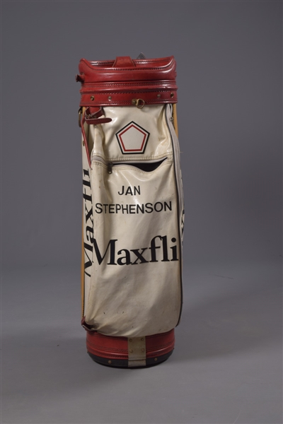 Jan Stephensons LPGA Tour Maxfli Golf Bag with Her Signed Letter