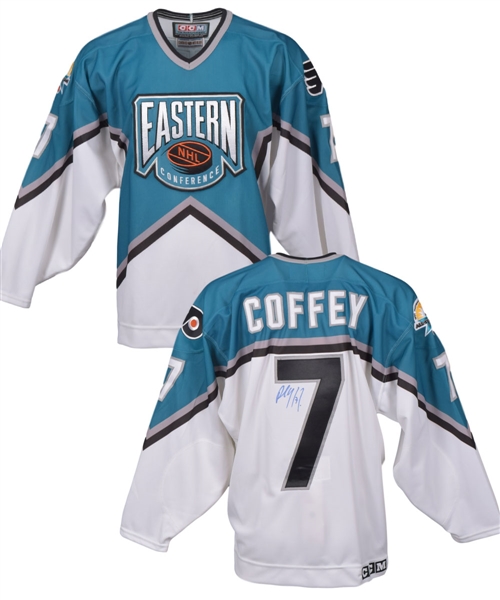 Paul Coffeys Signed 1997 NHL All-Star Game Eastern Conference Jersey #2 with His Signed LOA