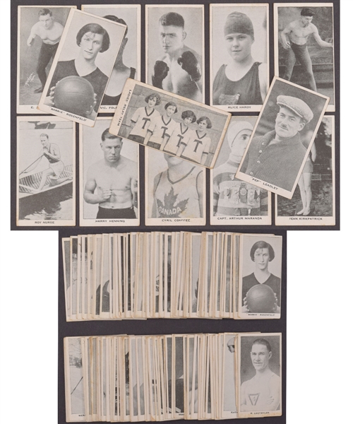 Rare 1924 Tobacco Products Corporation of Canada C140 Canadian Sports Champions Card Collection of 111 (38 Different Cards)