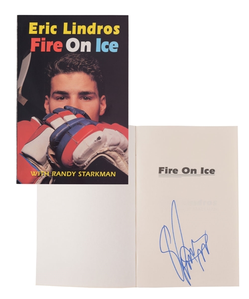 Eric Lindros Signed 1991 "Fire on Ice" Softcover Book Collection of 107 with his Signed LOA
