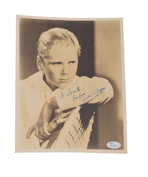 American Actor, Television Director, Producer and Executive Jackie Cooper Signed Photo and Drawing - Both JSA Certified