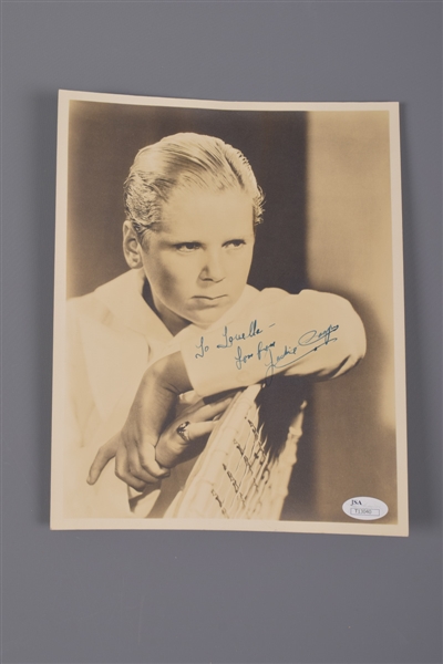 American Actor, Television Director, Producer and Executive Jackie Cooper Signed Photo and Drawing - Both JSA Certified