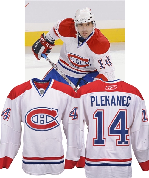Tomas Plekanecs 2007-08 Montreal Canadiens Game-Worn Jersey with Team LOA - Photo-Matched!