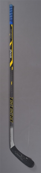 Jonathan Drouins 2014-15 Tampa Bay Lightning Signed CCM Tacks Game-Used Rookie Season Stick