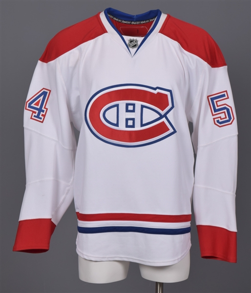Ryan Whites 2007-08 Montreal Canadiens Game-Issued Away Jersey with Team LOA