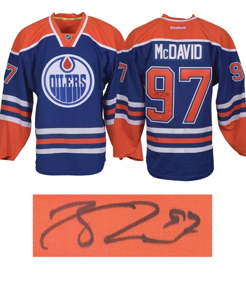 Connor McDavid Signed Edmonton Oilers Jersey with UDA COA
