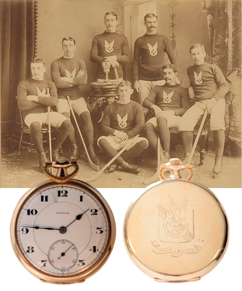 Turn-of-the-Century Montreal Amateur Athletic Association (M.A.A.A.) 14K Gold Pocket Watch - Won First Stanley Cup in 1893!