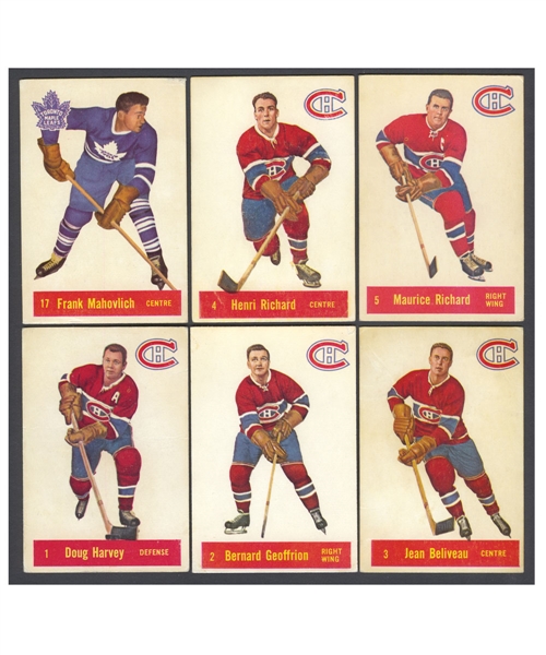 1957-58 Parkhurst Hockey Complete 50-Card Set