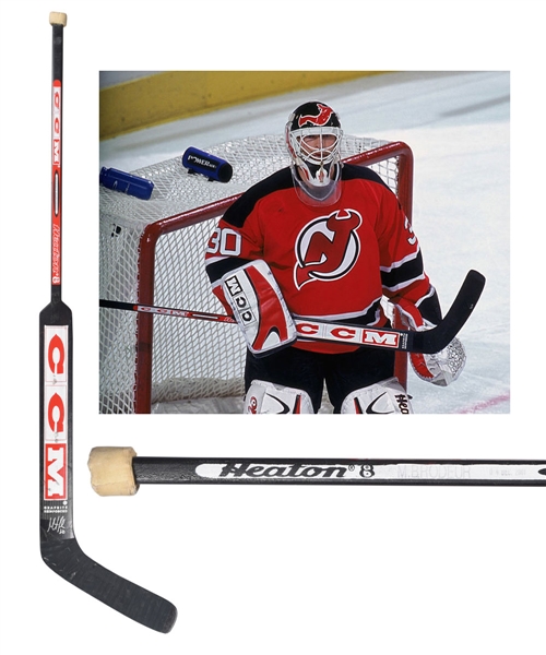 Martin Brodeurs 2001-02 New Jersey Devils Signed CCM Heaton Game-Used Stick